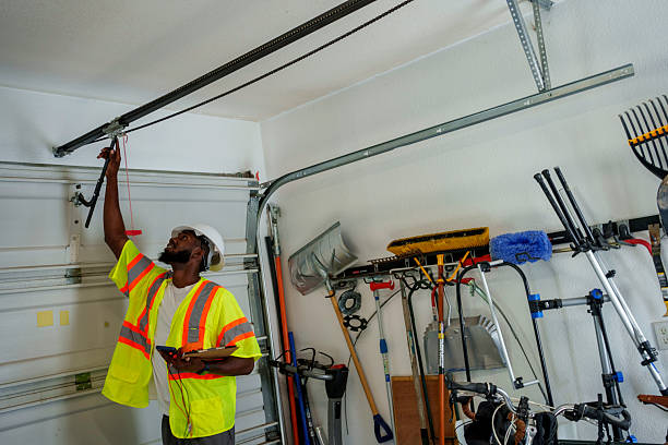 Professional Garage Door Panel Replacement technician working in Albemarle, NC